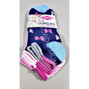 KIT MEIAS COM 3 UNIDADES AMORARMA LINDA FEMININA