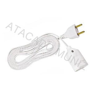 EXTENSAO ELETRICA FORLUX 2 METROS COMPACTA PRETA