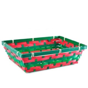 CESTA DE BAMBU RETANGULAR 30 CM X 8 CM
