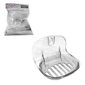 SABONETEIRA ACRILICA CRISTAL  COM VENTOSA