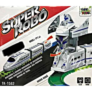 TREM COM MOTOR TOY KING A PILHA SOM E LUZ