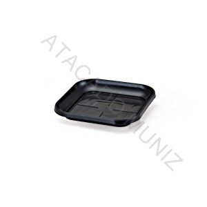 PRATO INJEPLASTEC QUADRADO PEQUENO PRETO