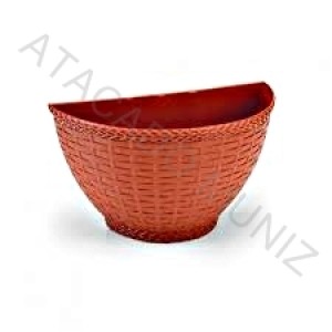 VASO DE PAREDE INJEPLASTEC RATTAN TELHA