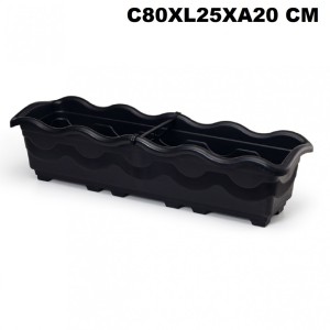 JARDINEIRA INJEPLASTEC EXTRA GRANDE PRETO