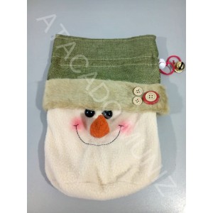 enfeite de natal saco papai noel em poliester 50x70 cm