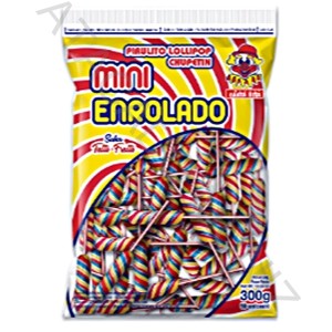 PIRULITO LOLLILOP PACOTE 300G MINI ENROLADO TUTTI FRUTTI