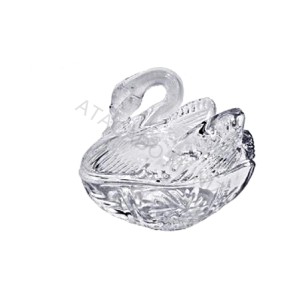BOMBONIERE DE VIDRO CISNE RELEVO