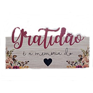 ENFEITE QUADRO DECORATIVO LAR DE MADEIRA MDF SORTS PARA PENDURAR