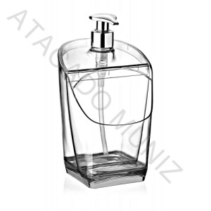 DISPENSER UZ UTILIDADES TRANSPARENTE TRANSLUCIDO PESCANTE METAL 600ML