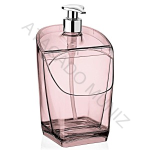 DISPENSER UZ UTILIDADES ROSA TRANSLUCIDO METAL 600ML