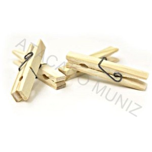 PRENDEDOR DE MADEIRA AGUIA BRANCA COM 18 UNIDADES