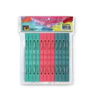 PRENDENDOR DE ROUPAS ARQPLAST COM 24 UNIDADES