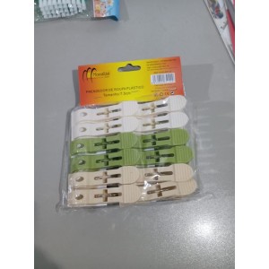 PRENDEDOR DE ROUPAS PLASTICO 12 PECAS
