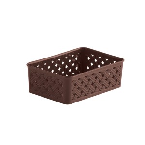 CESTO ORGANIZADOR PARAMOUNT RATTAN 19X13X6,5 CHOCOLATE