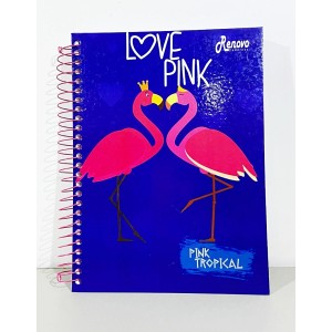 CADERNO RENOVO PINK TROPICAL 10 MATERIAS