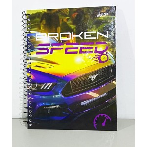 CADERNO BROKEN SPEED 96 FOLHAS RENOVO