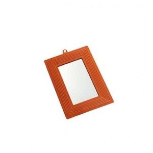 ESPELHO MOLDURA PLASTICA LARANJA N10