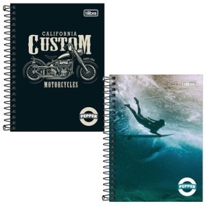 CADERNO PEPPER TILIBRA  1/4  ESPIRAL 80 FOLHAS