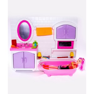 TOALETE COM BONECA COLECAO PRINCESAS LUA DE CRISTAL