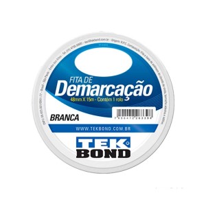 FITA ADESIVA TEK BOND DEMARCACAO 48MMX15M BRANCA