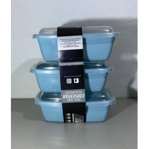 KIT 3 POTES RAINHA RETANGULAR 700ML COLOR
