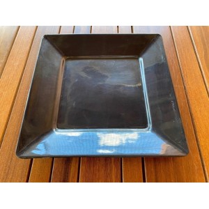 PRATO QUADRADO MELAMINA SAKES 25CM PRETO