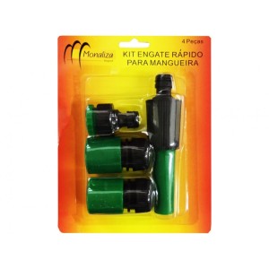 KIT ENGATE RAPIDO PARA MANGUEIRA MONALIZA 4 PECAS