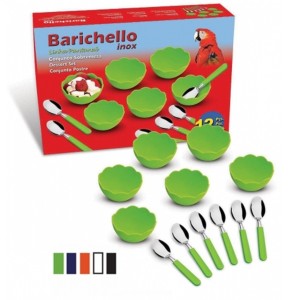 CONJUNTO SOBREMESA PLASTICA 13 PECAS BARICHELLO INOX