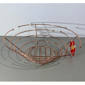 FRUTEIRA DE MESA DE METAL ROSE 25X7CM