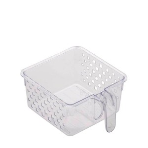 CESTO ORGANIZADOR PARAMOUNT COM ALCA 23X19X10CM CRISTAL