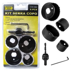KIT SERRA COPO 6 PECAS FERTAK TOOLS