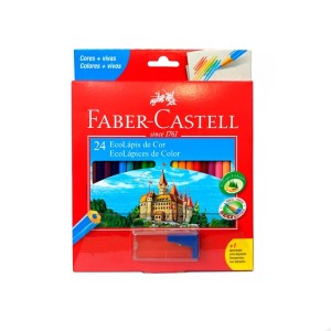 LAPIS DE COR 24 CORES COM APONTADOR