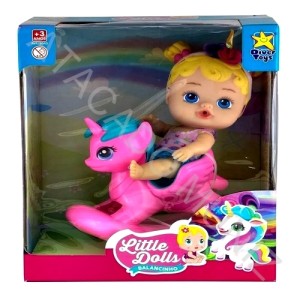 BONECA LITTLE DOLLS BALANCINHO UNICORNIO